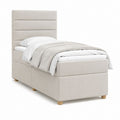 Lit simple avec cadre beige en polyester rectangulaire 90 x 190 cm