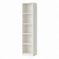 Bibliothèque étagère blanche en panneaux de particules mélaminés rectangulaire 40 x 30 x 180 cm